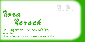 nora mersch business card